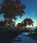 Maxfield Parrish New Moon painting